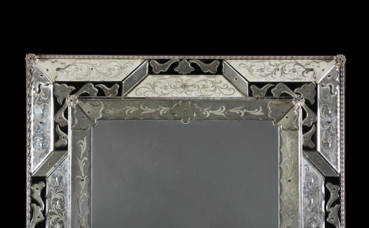 A Venetian Cut Glass Mirror