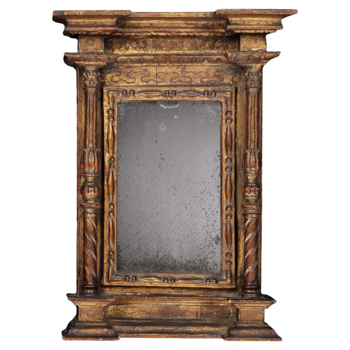 Late 18th century Italian gilded neo-classical mirror
