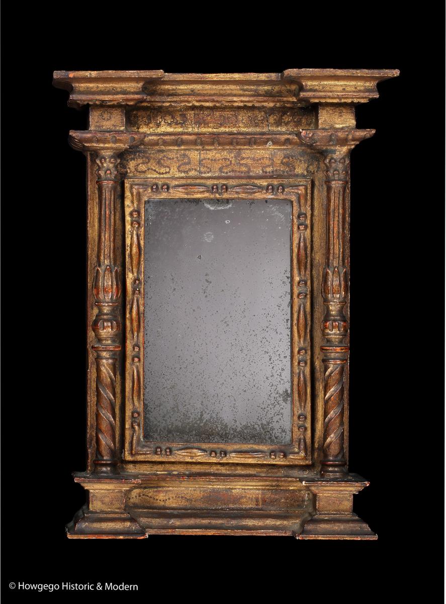 Late 18th century Italian gilded neo-classical mirror