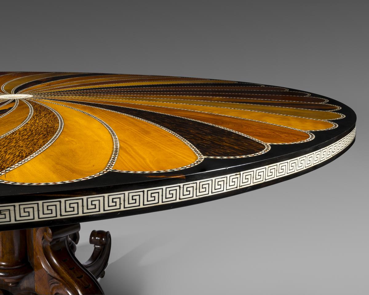 19th century Sinhalese specimen wood centre table
