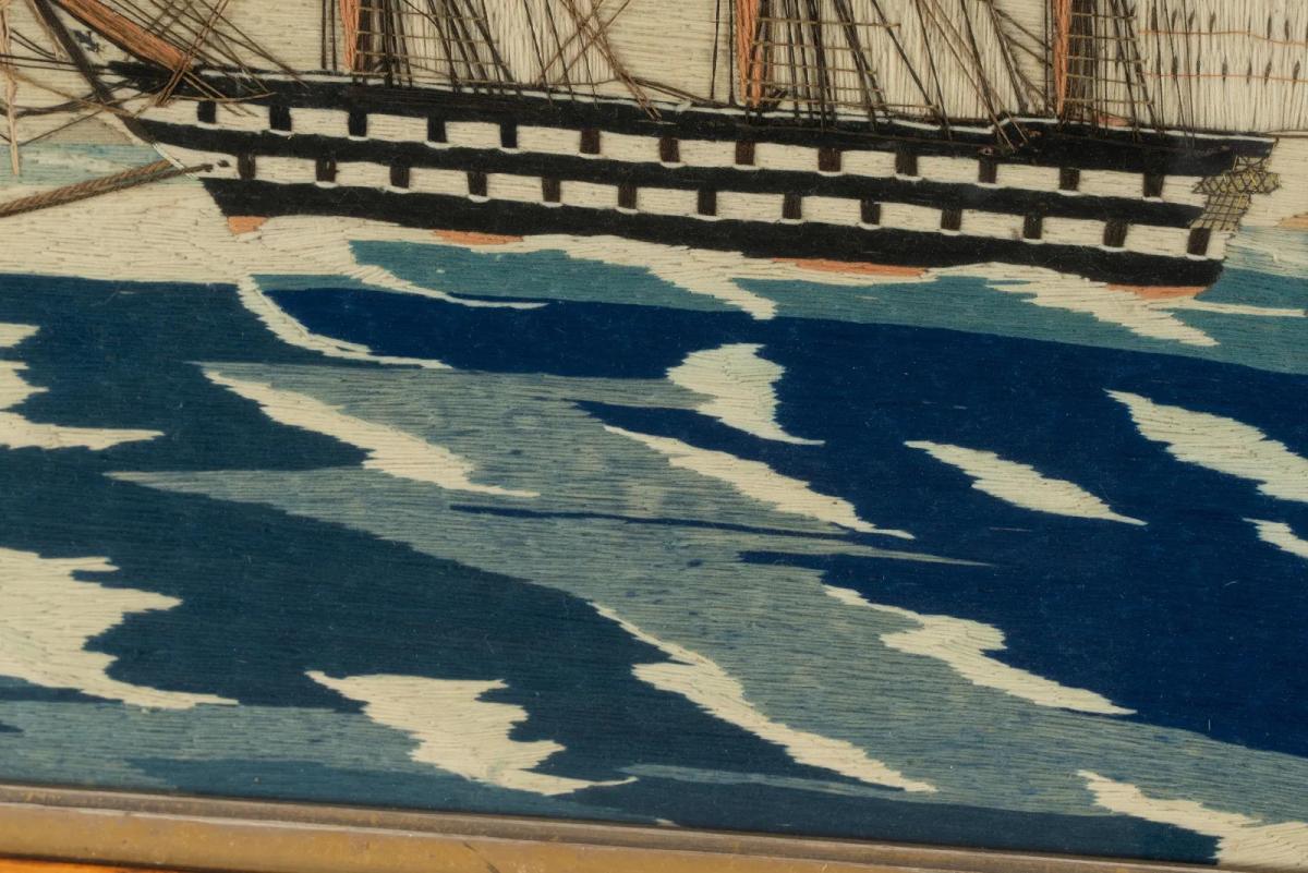 British Sailor's Woolwork of Two Royal Navy Ships