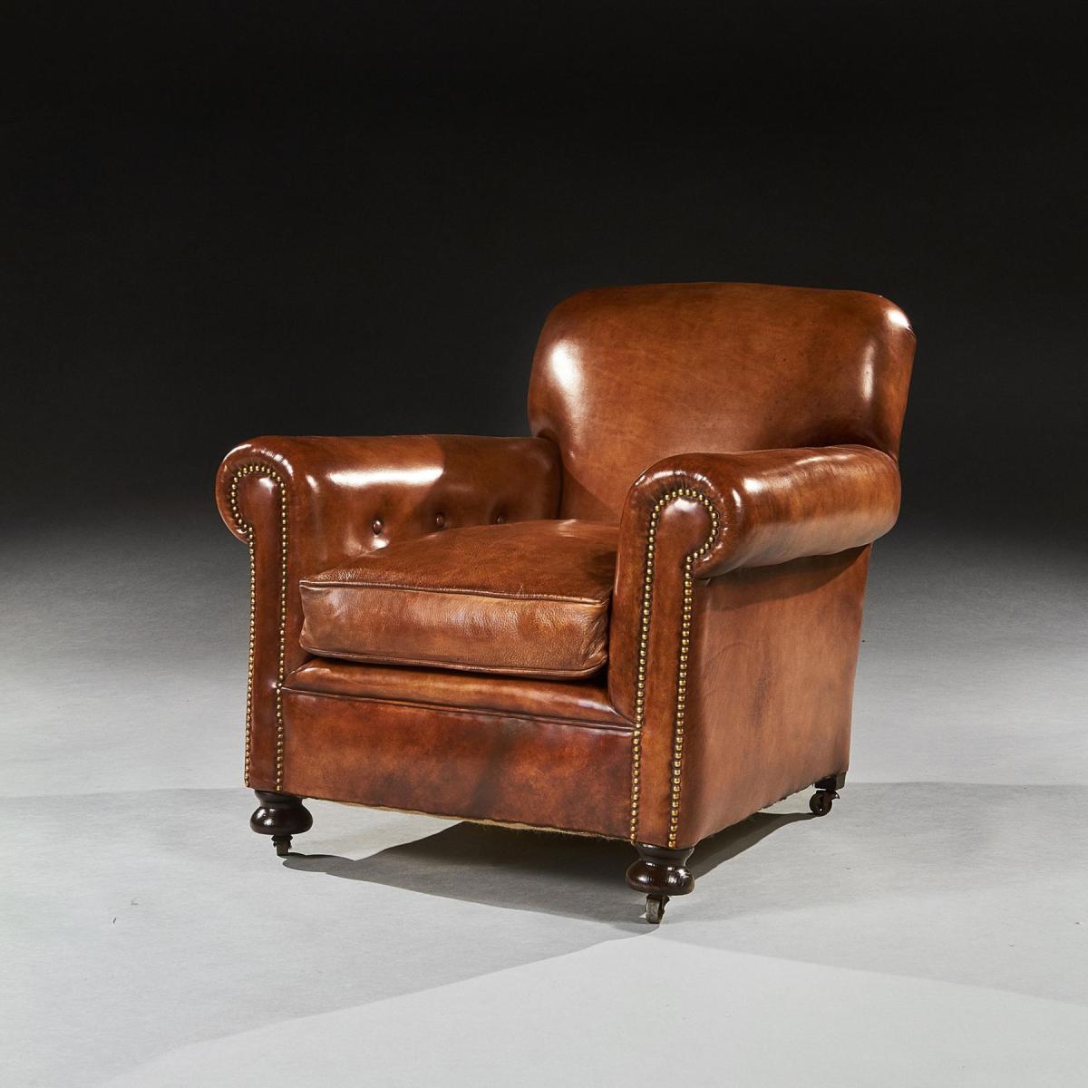Antique Leather Club Armchairs