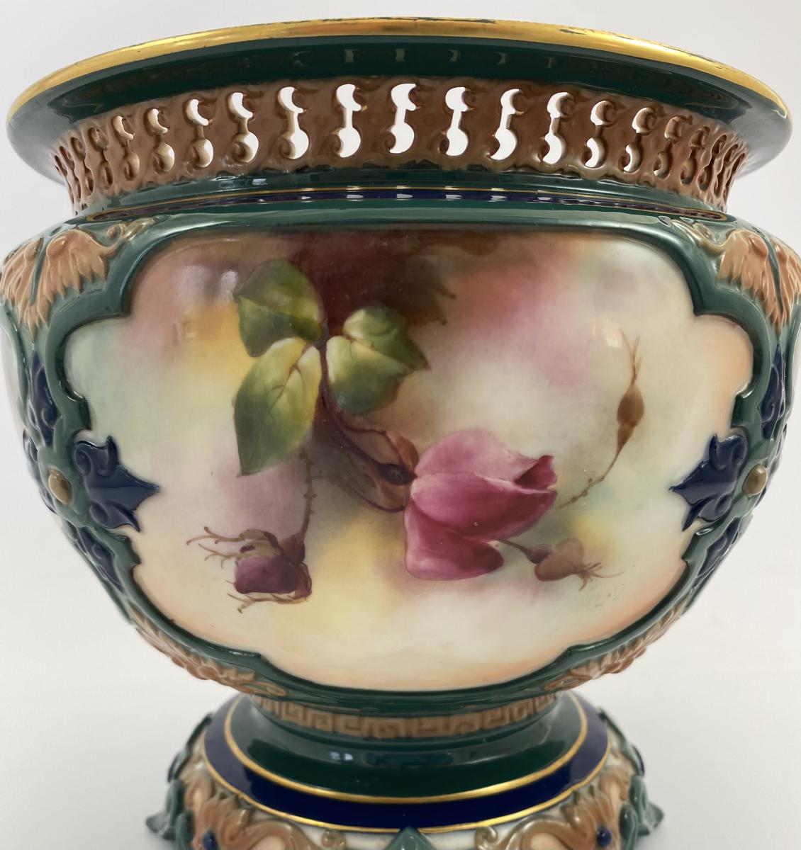 Royal Worcester porcelain jardiniere