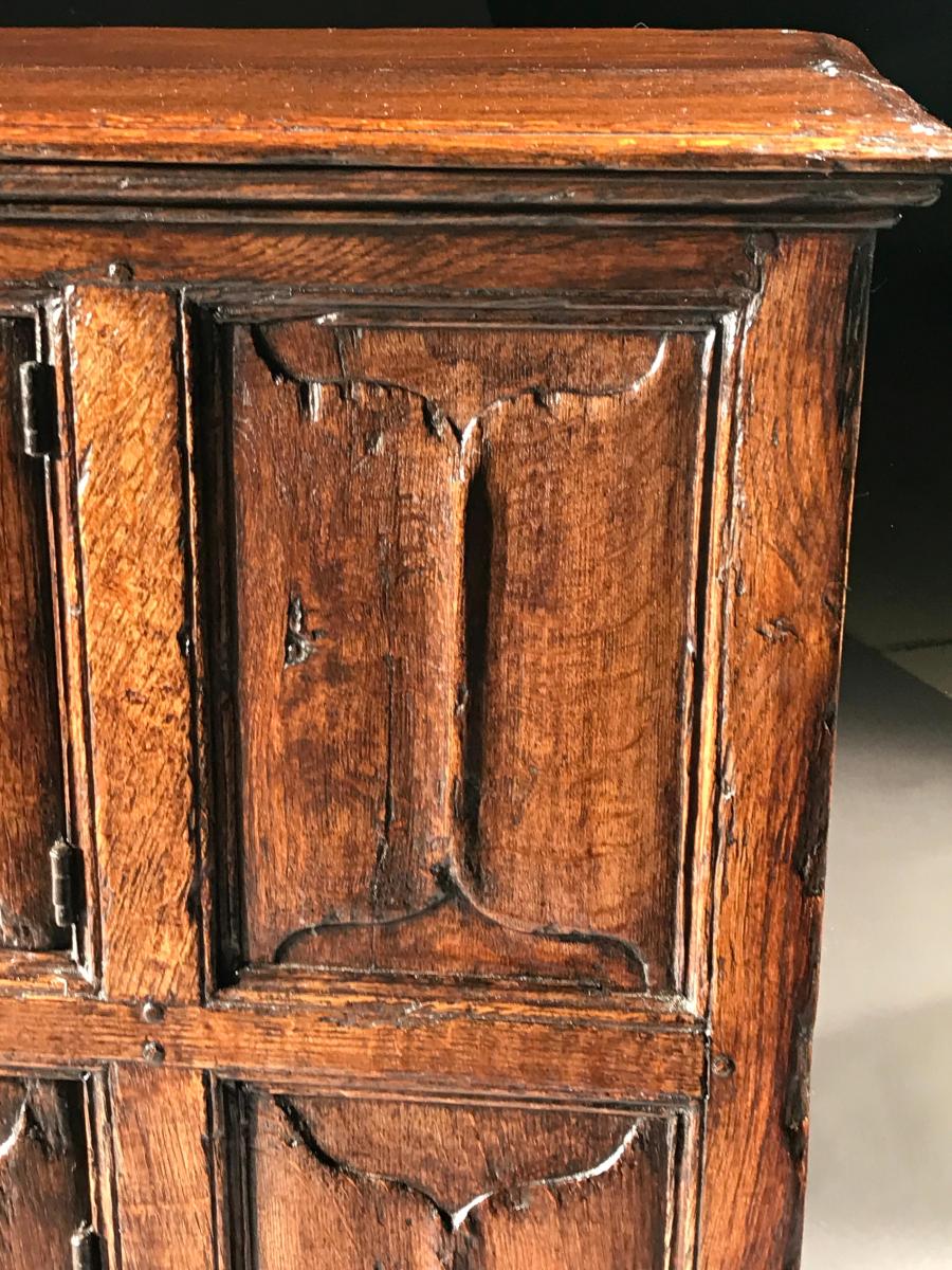 17th Century Oak Linenfold Cupboard