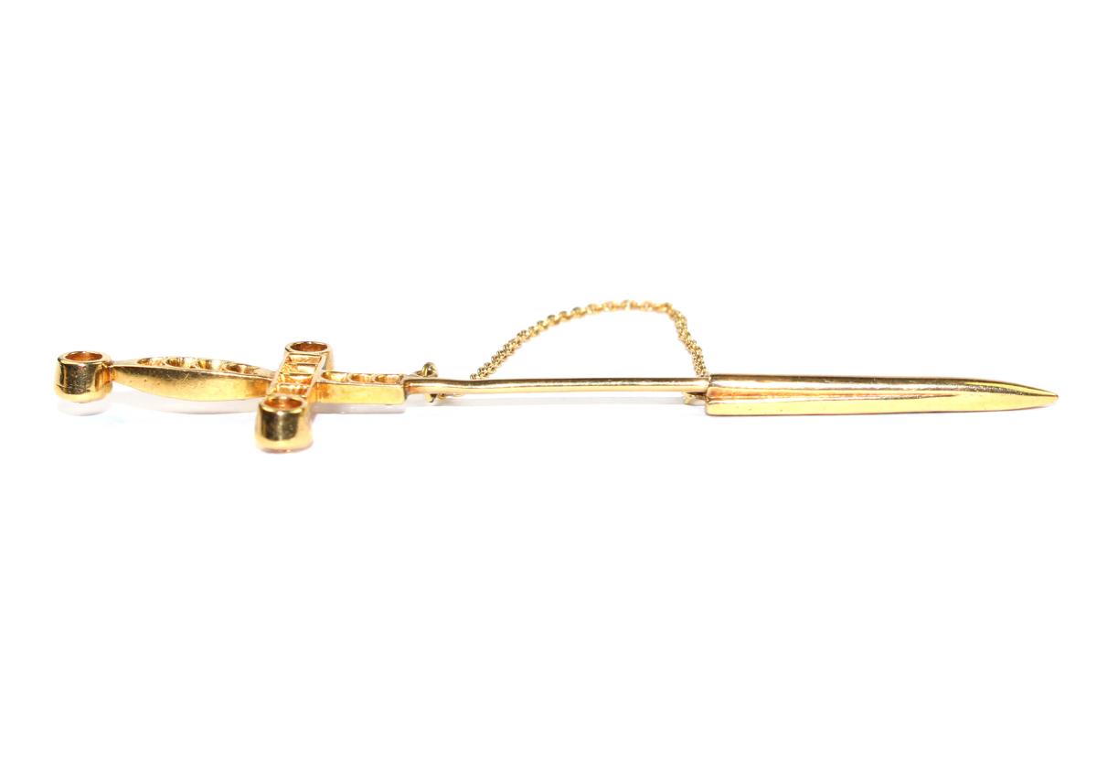 Antique Sword Jabot Pin - Marcus & Co. circa 1890