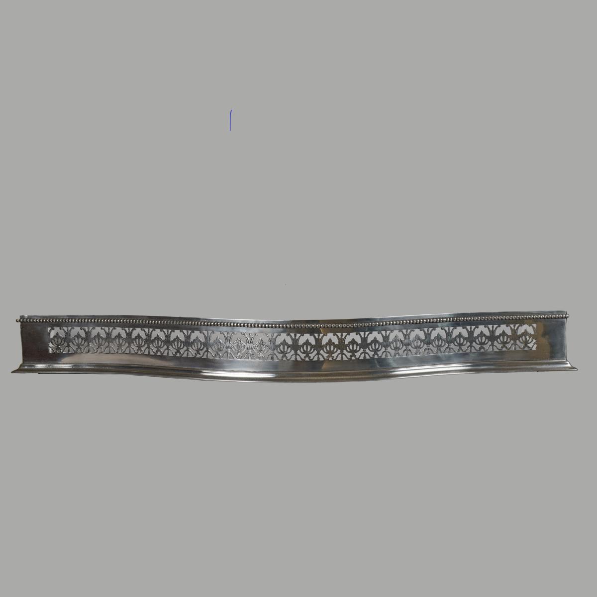 English pierced and engraved steel fender