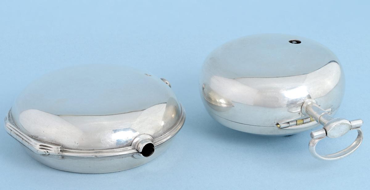 Painted Dial Silver Pair Cased Verge