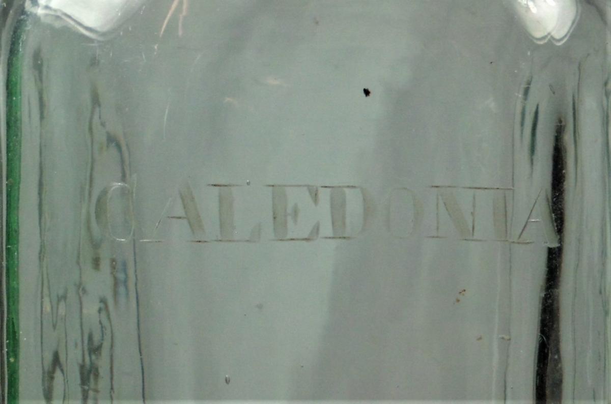 crystal decanter engraved 'CALEDONIA'