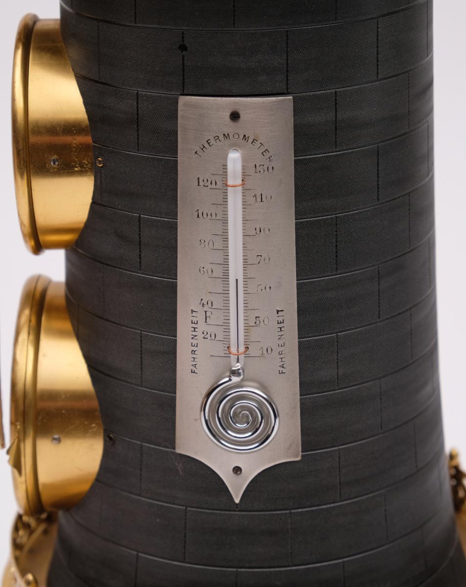 André Romain Guilmet windmill clock thermometer