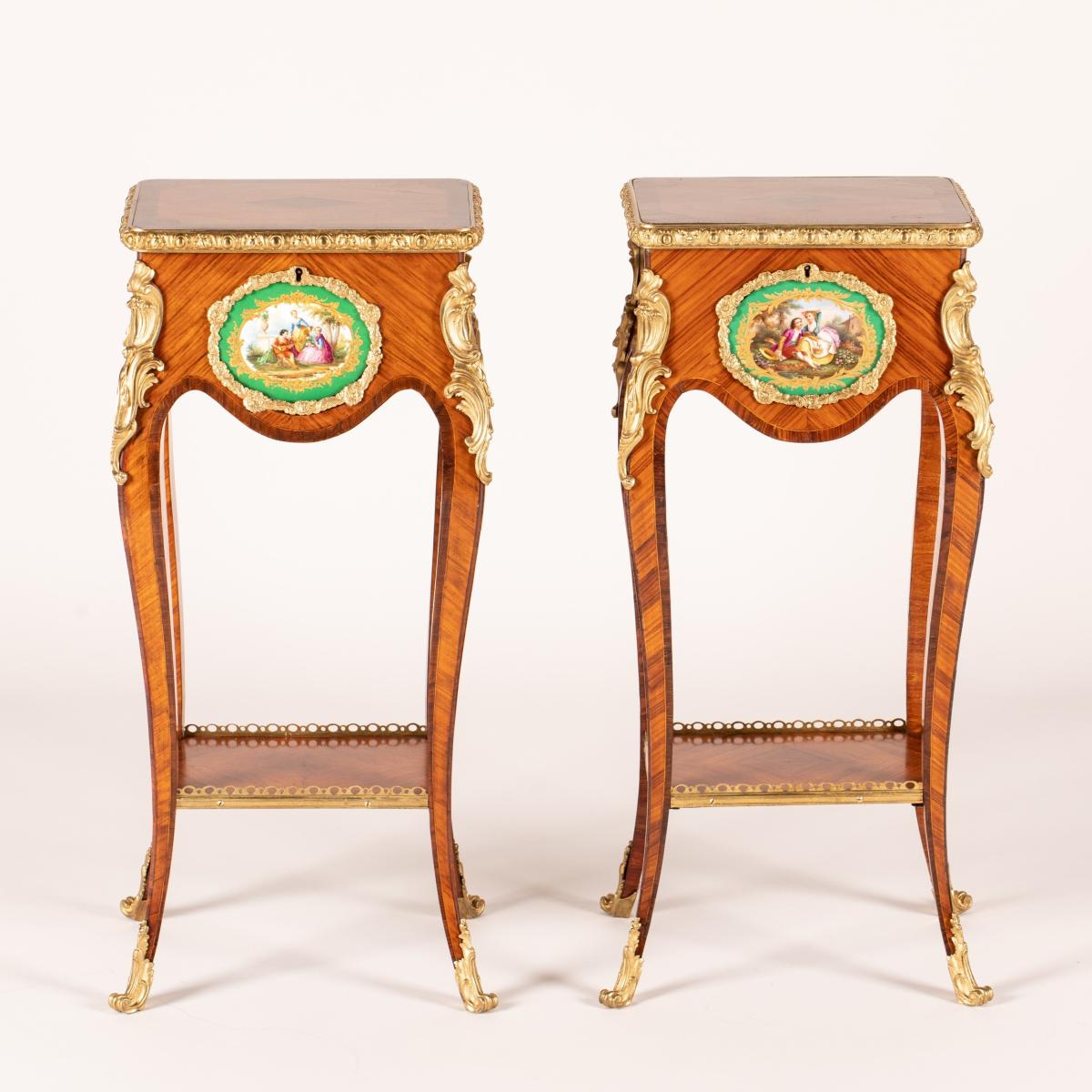 A Pair of Occasional Tables in the Louis XV Transitional Taste