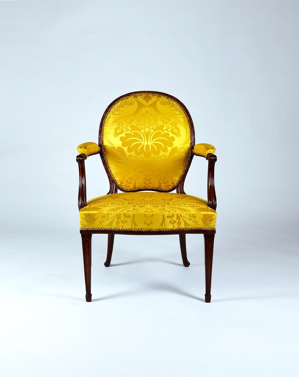 A Fine Pair Of George Iii Period Carved Mahogany Open Armchairs Attributed To Thomas Chippendale
