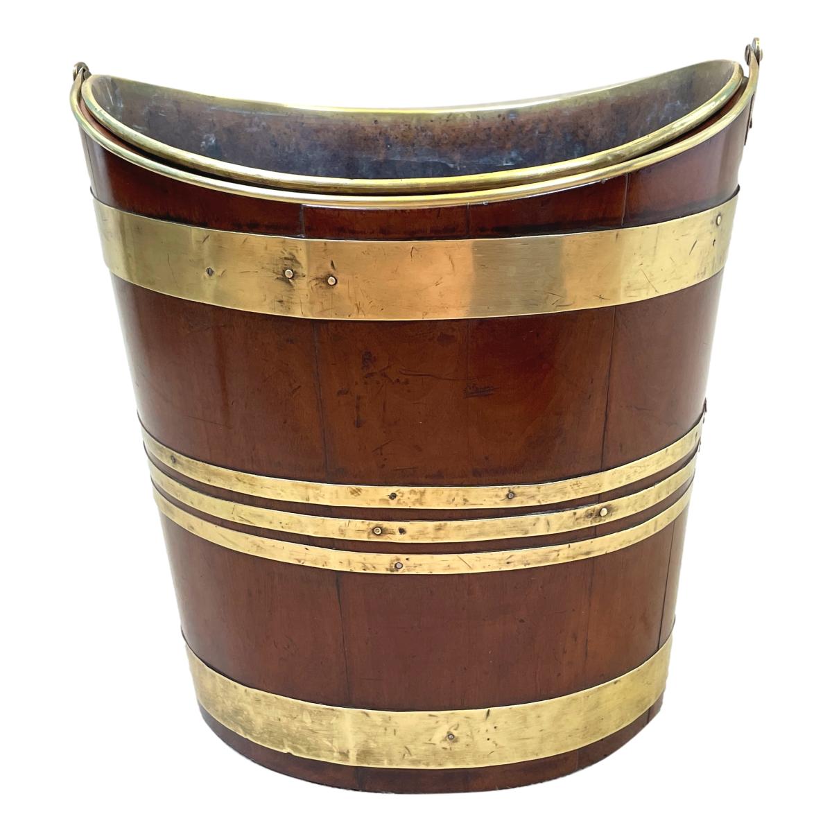Georgian Mahogany & Brass Bucket