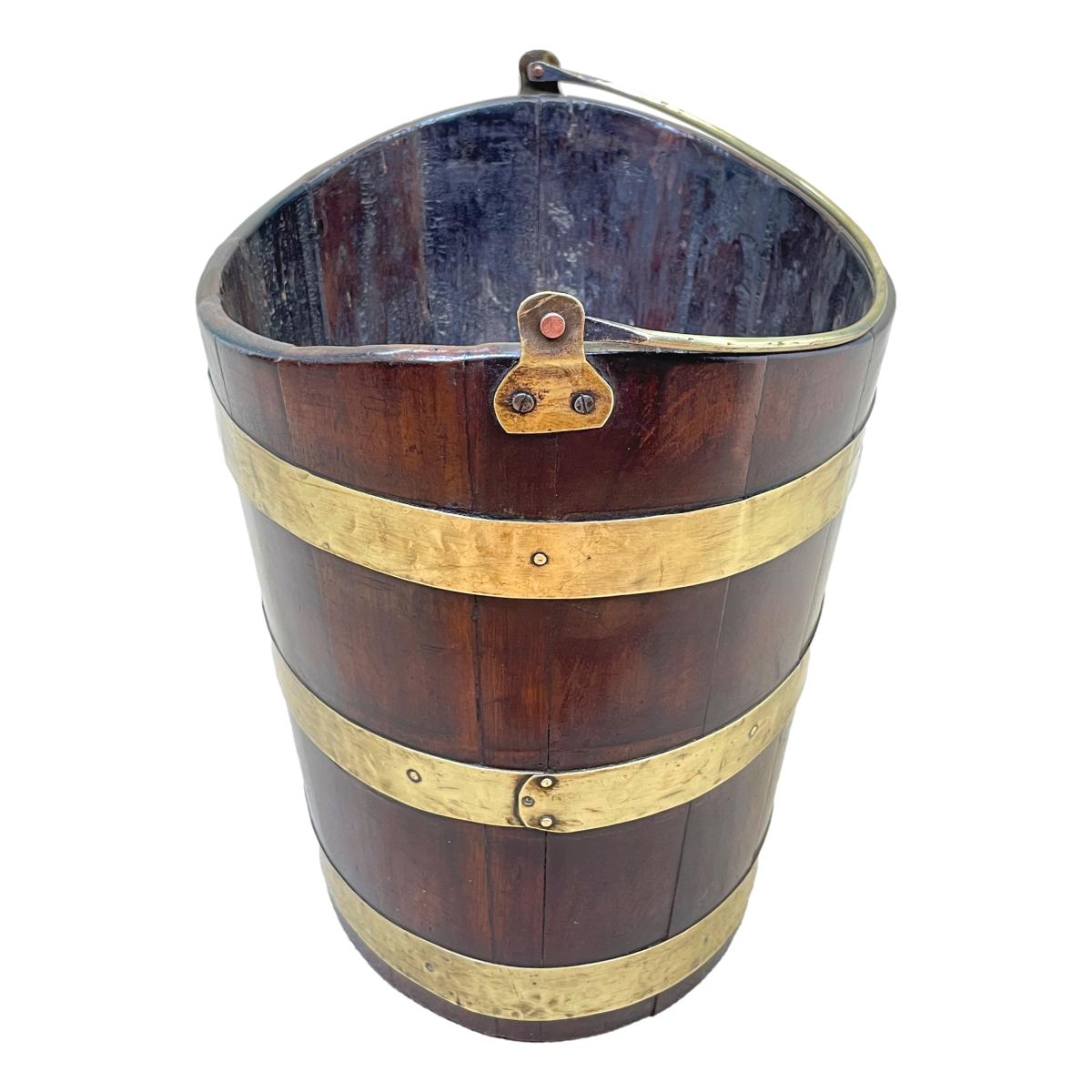 18th Century Mahogany & Brass Bucket