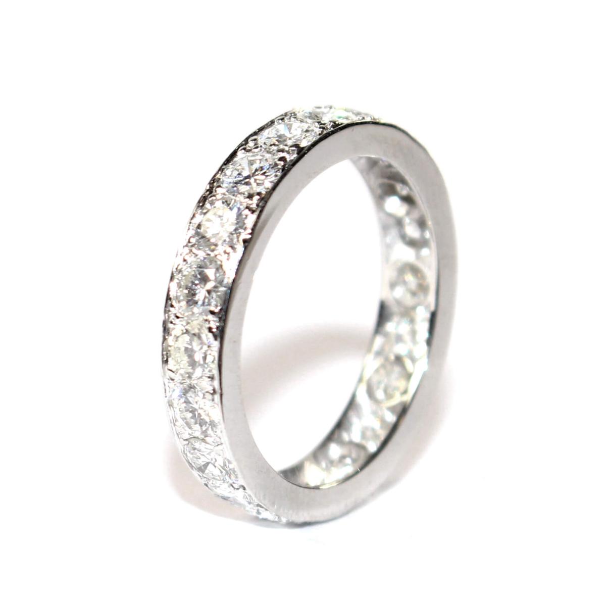 Mid Century Diamond Eternity Ring circa 1950 size M 1/2