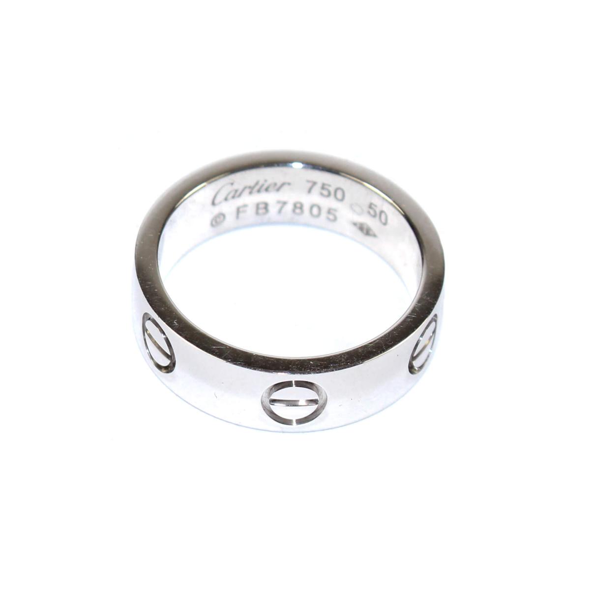 Cartier Love Ring; White Gold size 50