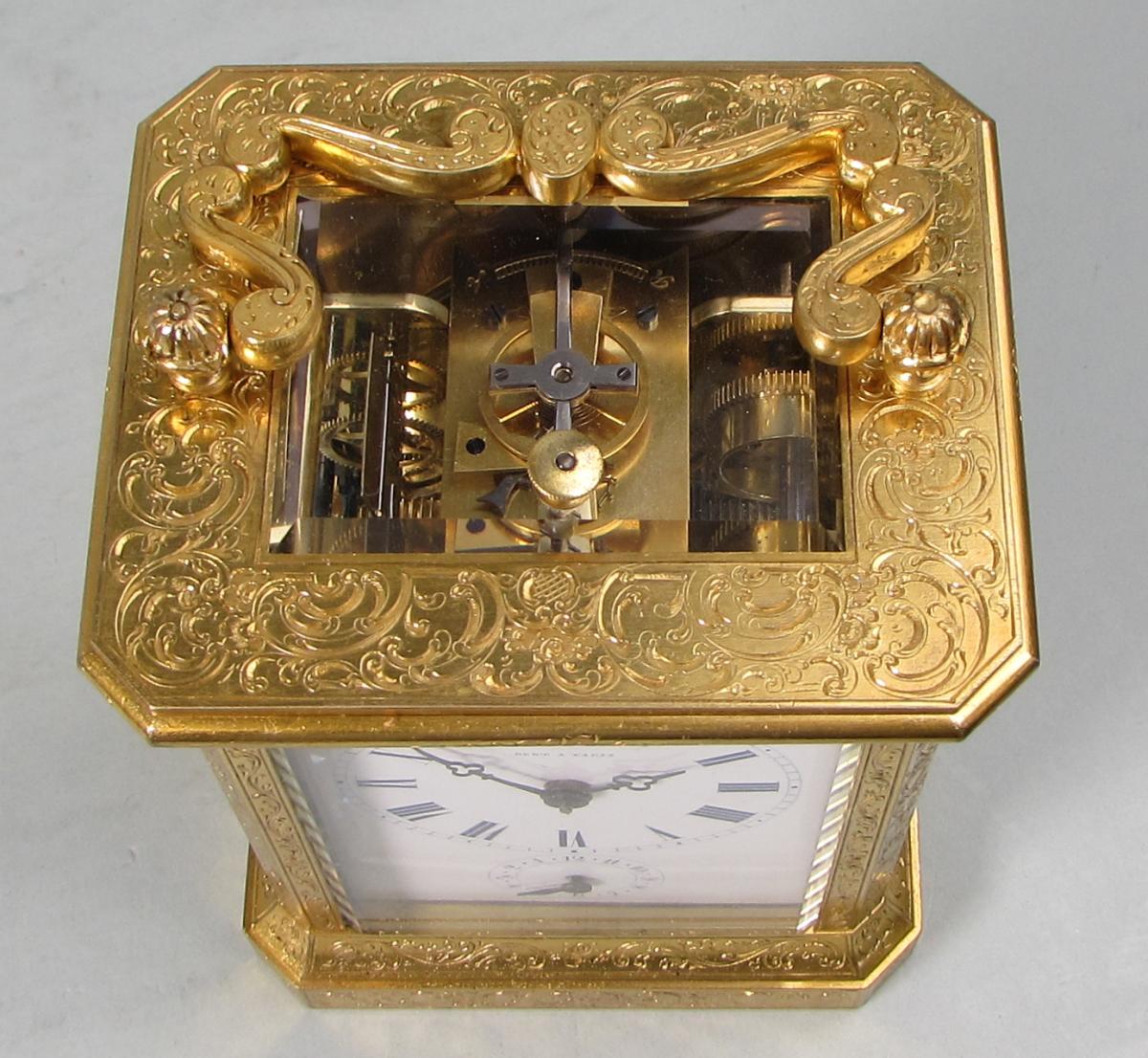 Paul Garnier Paris carriage clock top