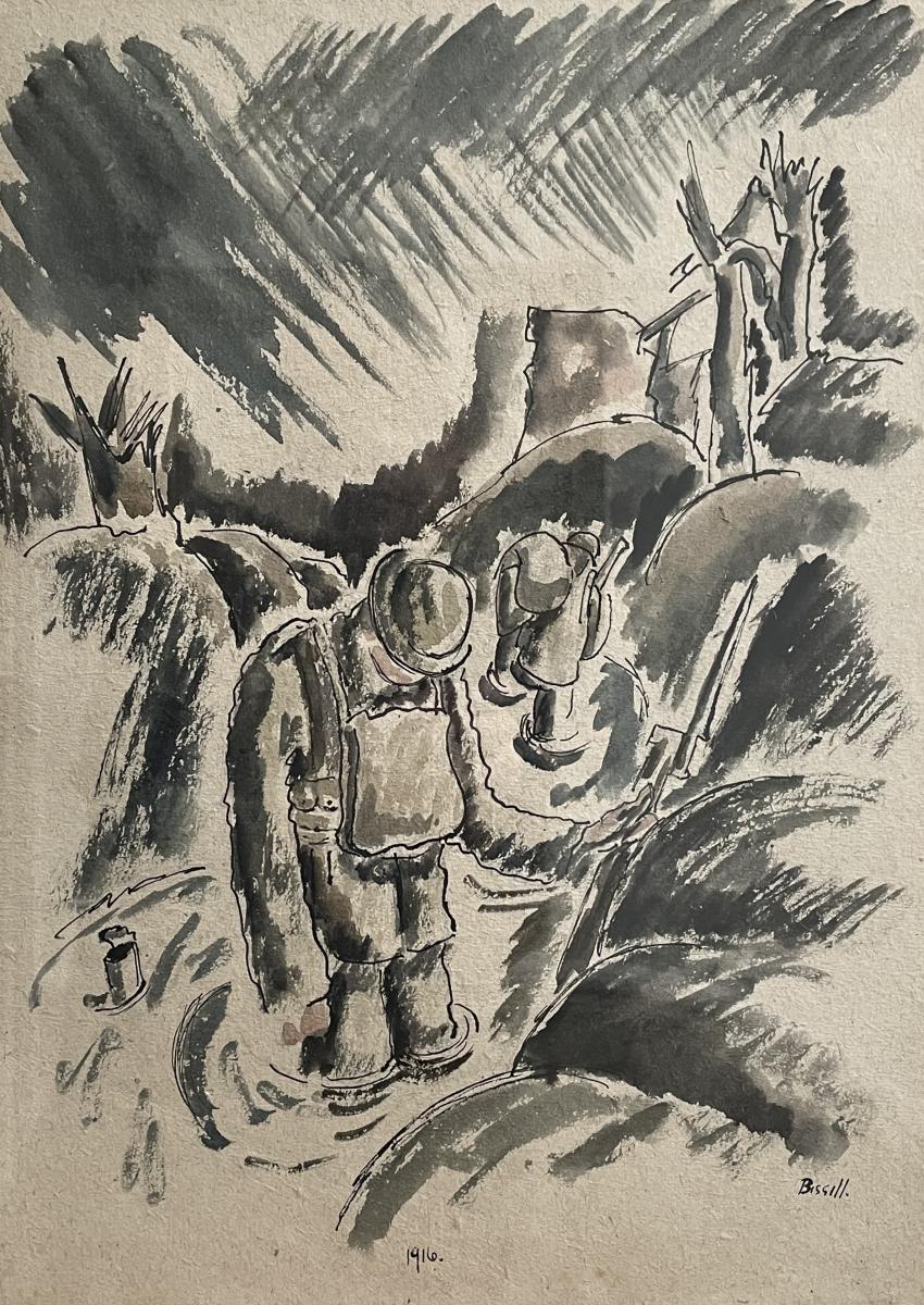 The Horrors of War - Watercolour by George Bissill