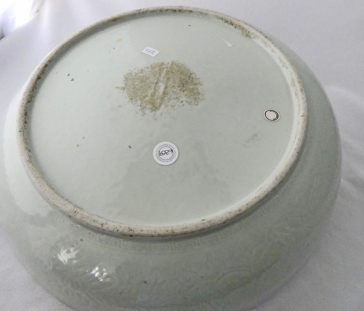 Kangxi Very pale Celadon Incised Charger