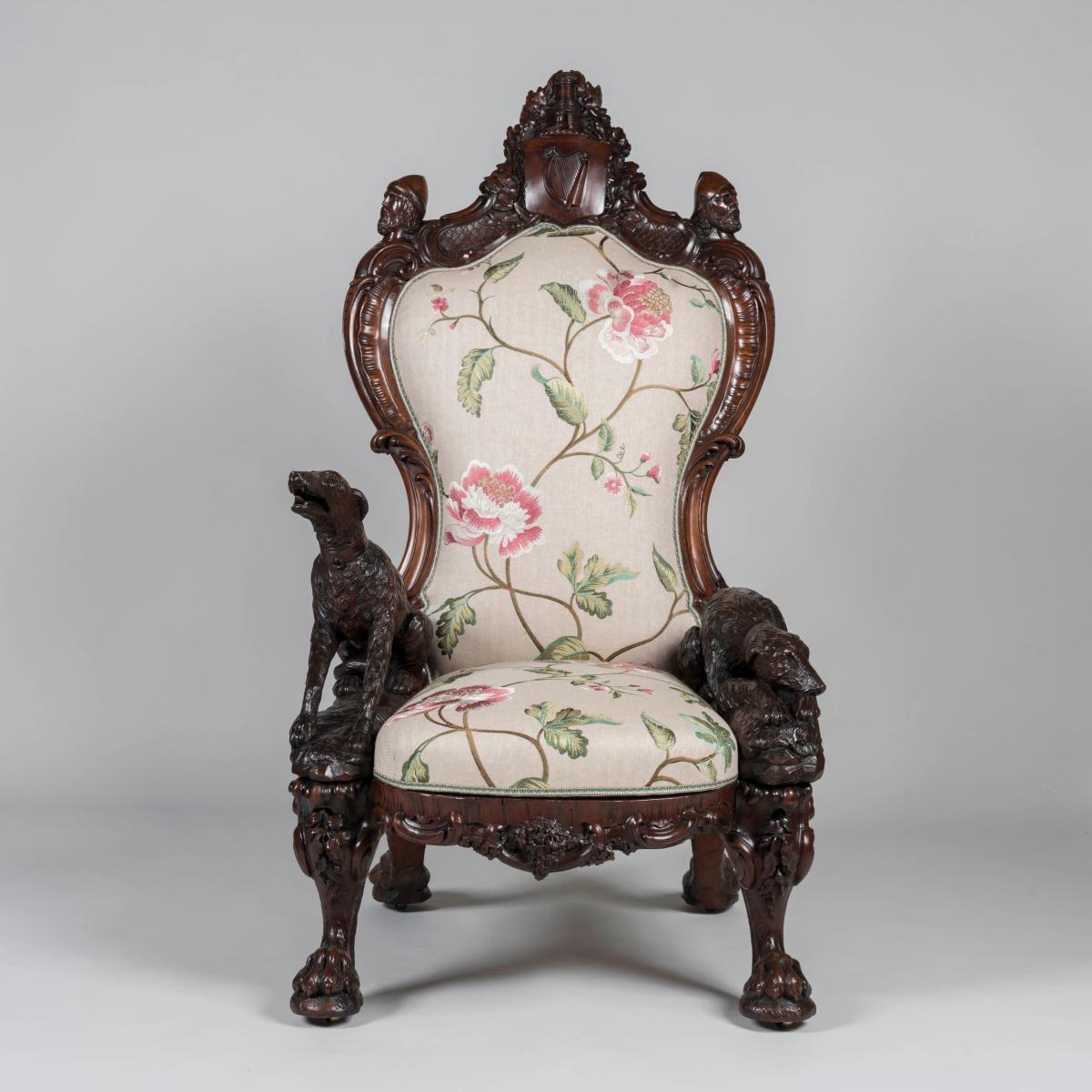The 1851 Great Exhibition Carved Armchair by Arthur Jones