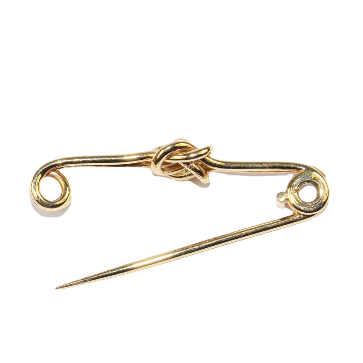 Edwardian Gold Knot Stock Pin circa 1905