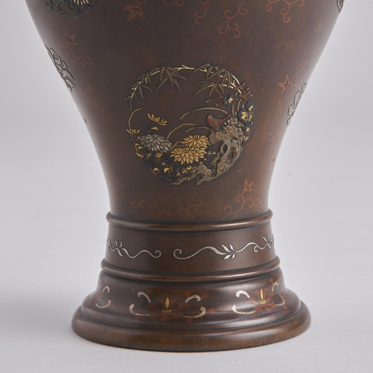 late 19th Century Japanese Bronze vase