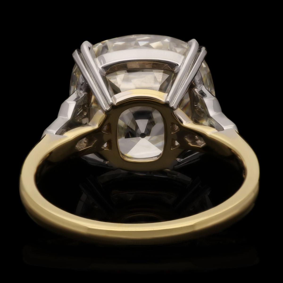 Hancocks 8.46ct Old Mine Brilliant Cut Diamond Ring With Honeycomb Shoulders