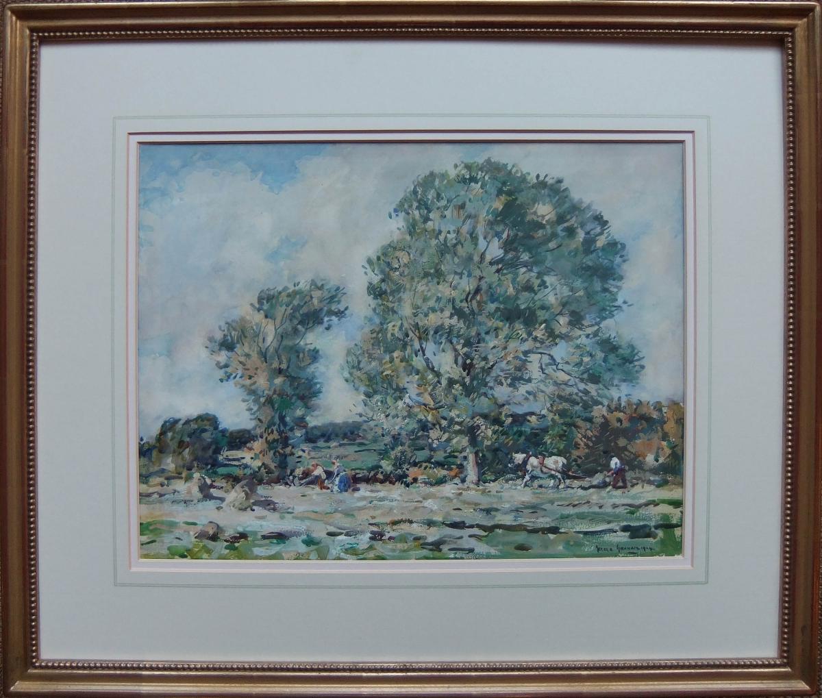 George Graham watercolour landscape Yorkshire