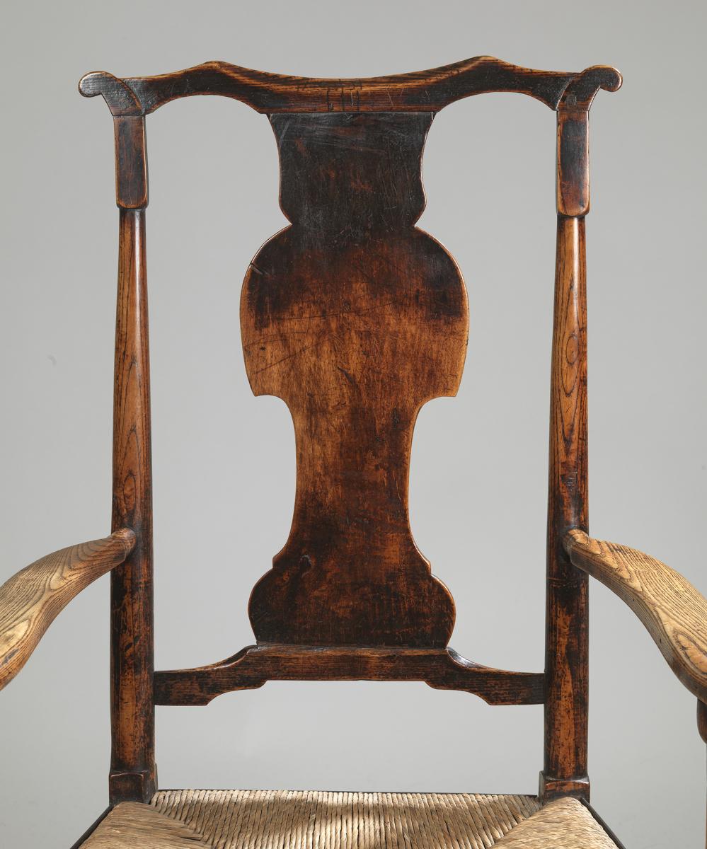 Nineteenth Century ash and fruitwood vernacular armchair