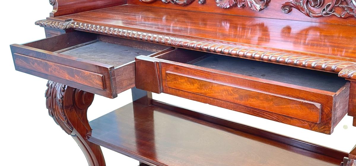 Mahogany 19th Century Carved Buffet