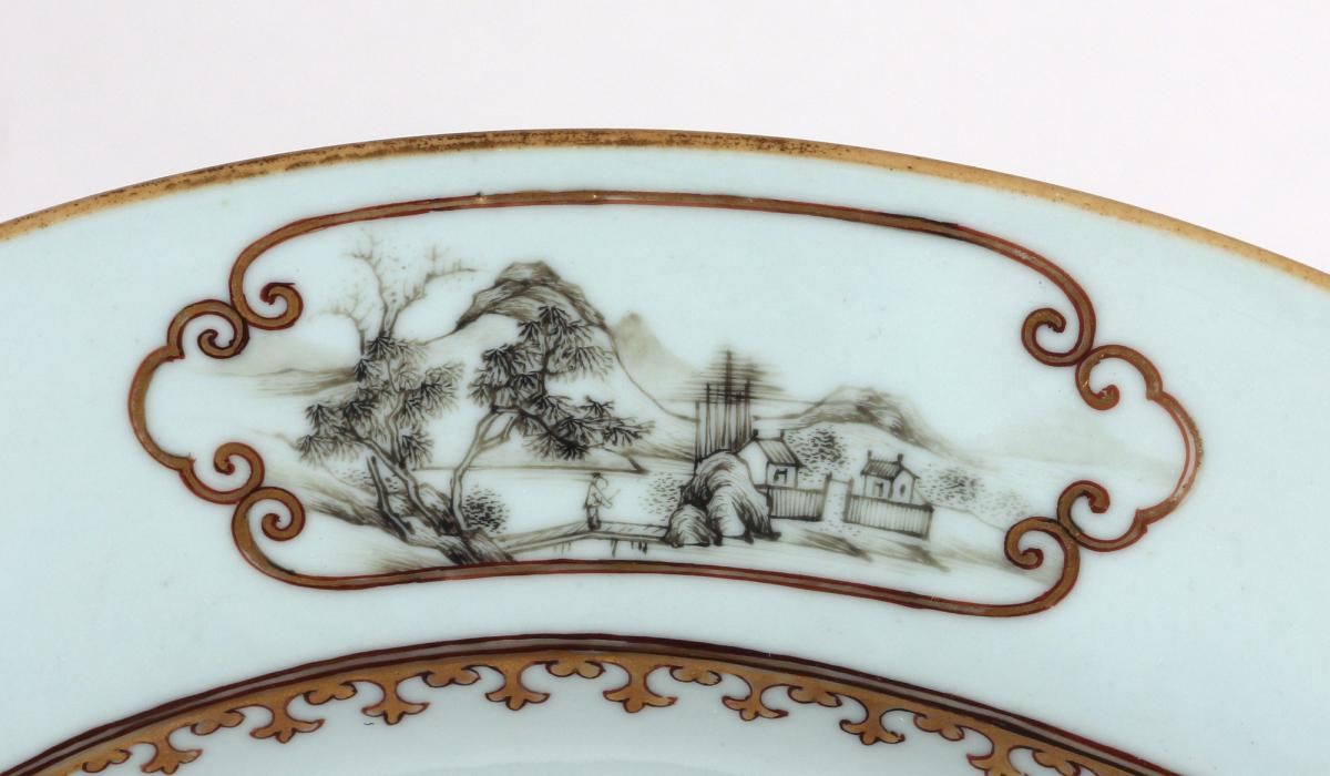 Chinese Export Porcelain Large Armorial Dish