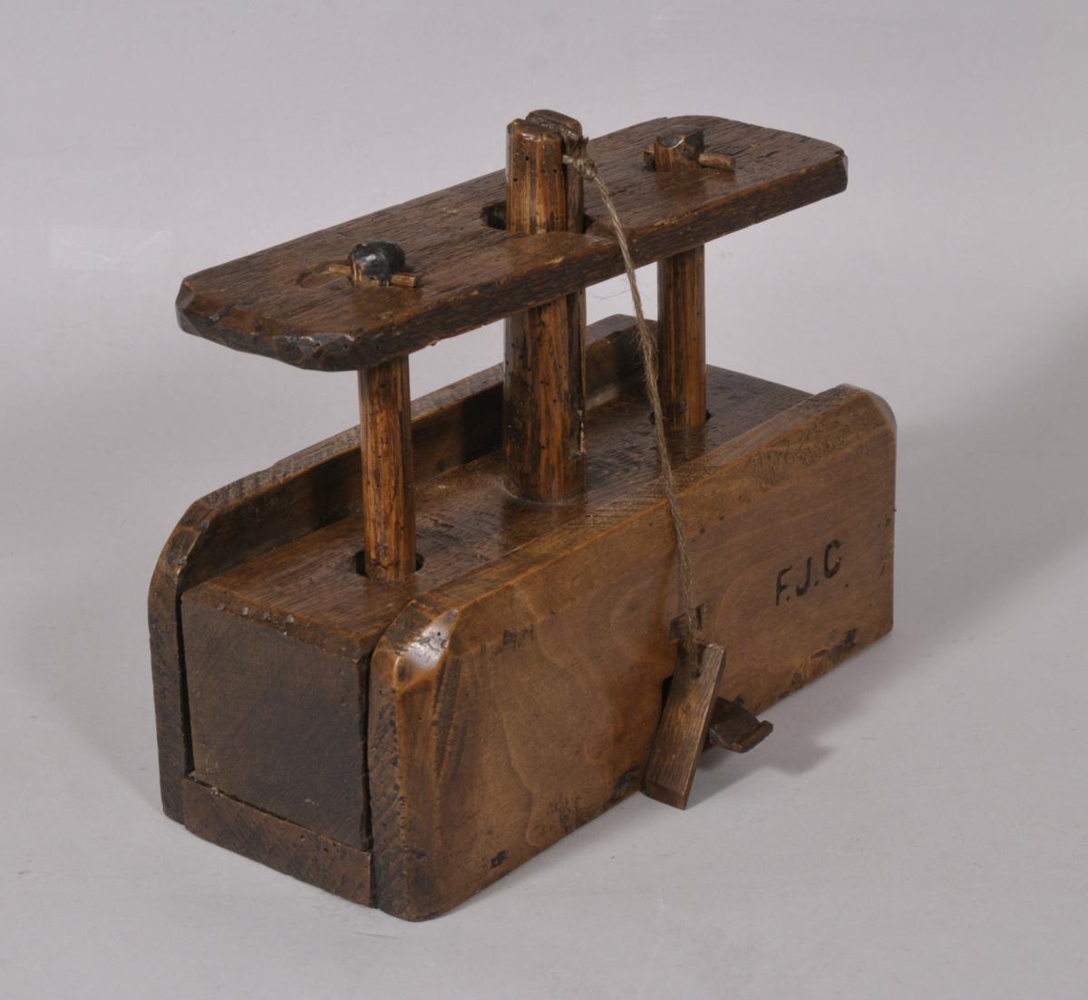Group of Three American Wooden Mouse Traps, 19th Century