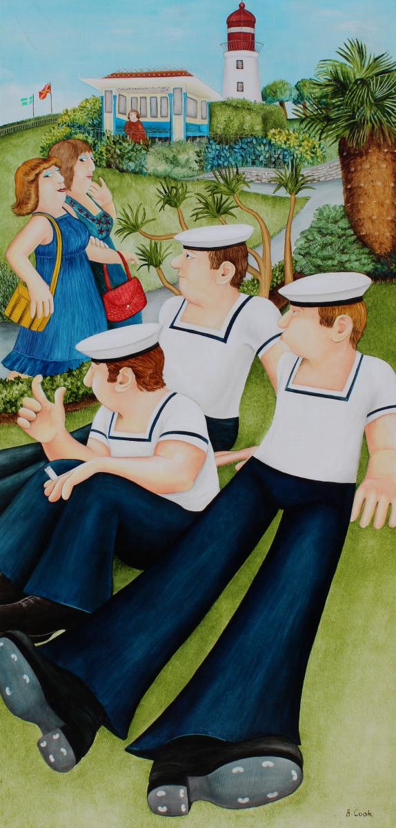 Sailors and Virgins by Beryl Cook (British 1928-2008)