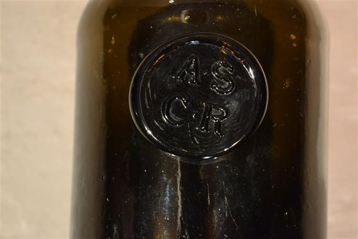 A mid 18th century ASCR seal wine bottle
