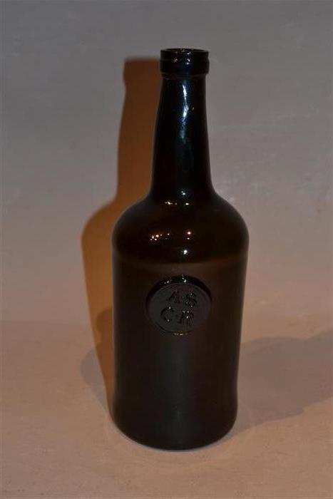 A mid 18th century ASCR seal wine bottle