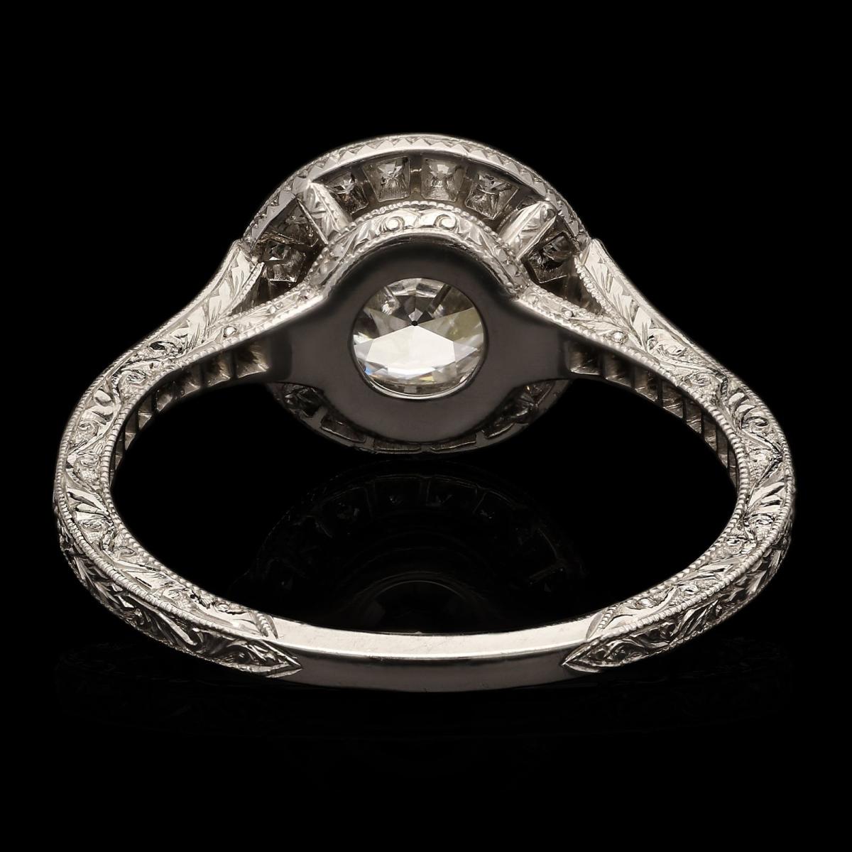 brilliant cut diamond halo ring
