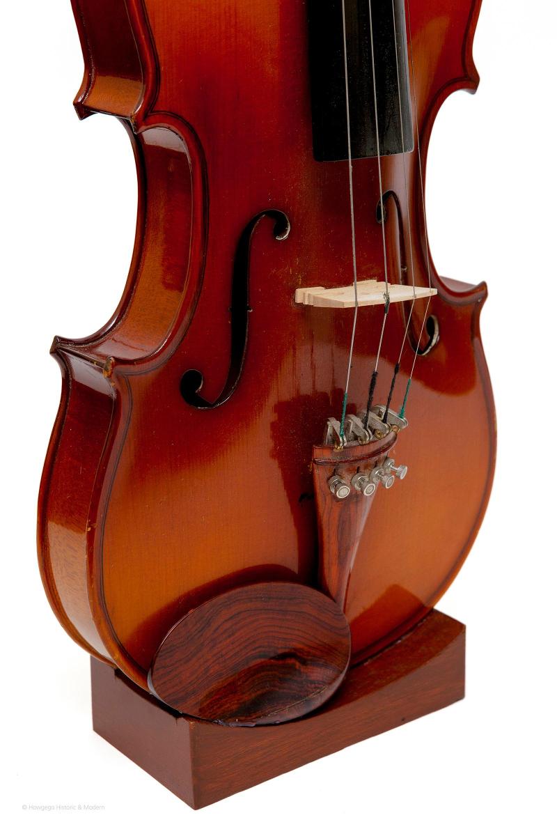 Vintage Rosewood Violin Table Lamp
