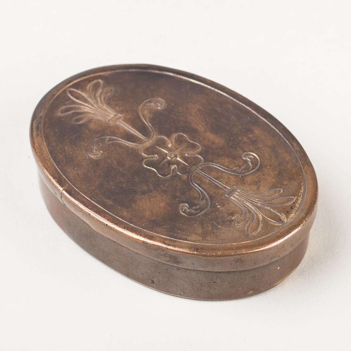 English Gilt-Copper Tobacco Box
