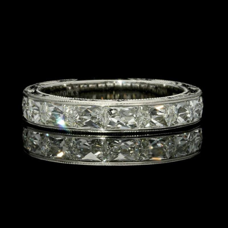 Platinum Pink Sapphire and Diamond Eternity Ring — Form Bespoke Jewellers