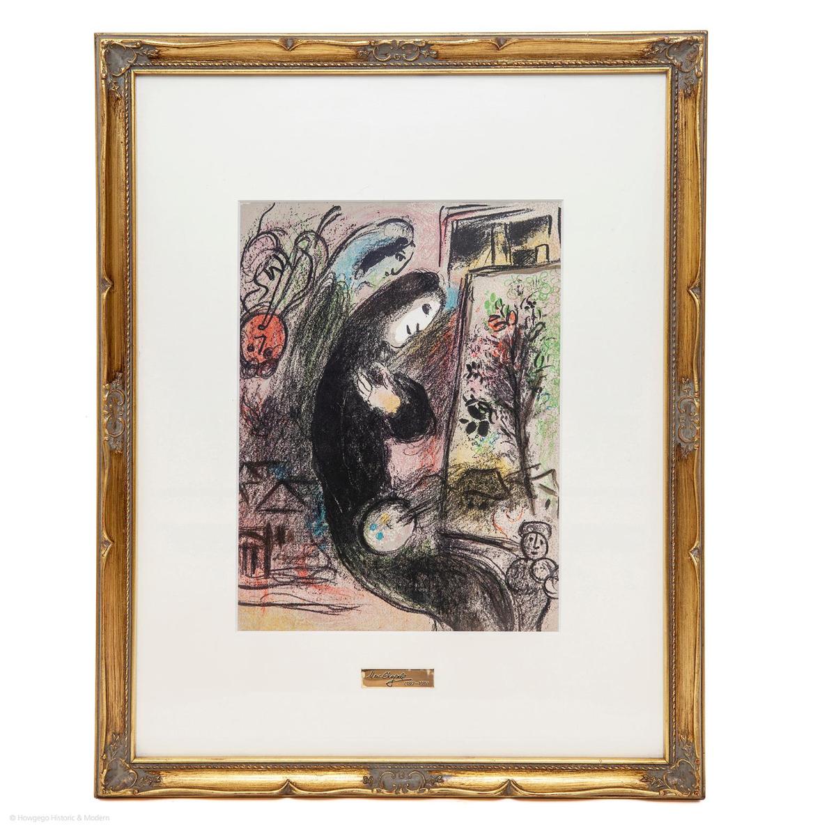 Marc Chagall, L'inspiré, Self Portrait Lithograph