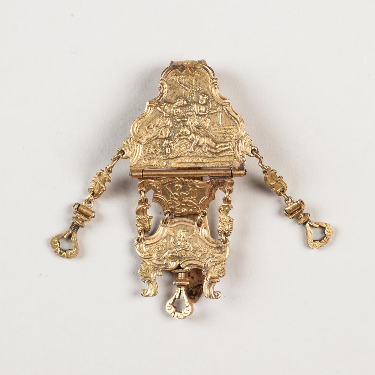18th Century rococo gilt metal chatelaine
