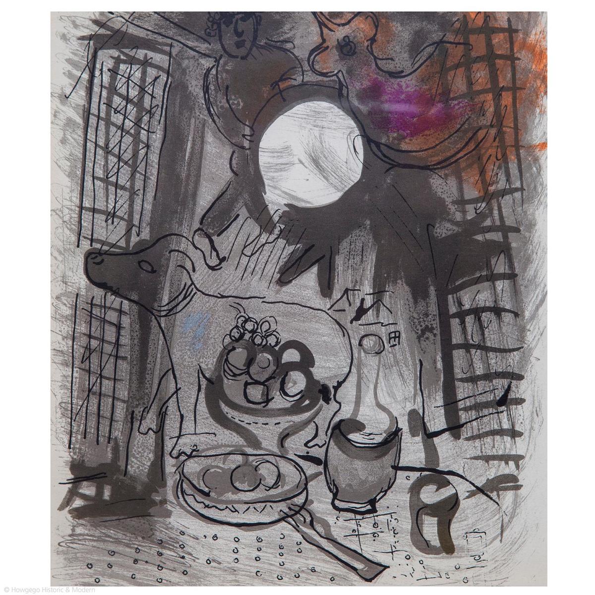 Marc Chagall, Still Life with Fruits 1957 Lithograph
