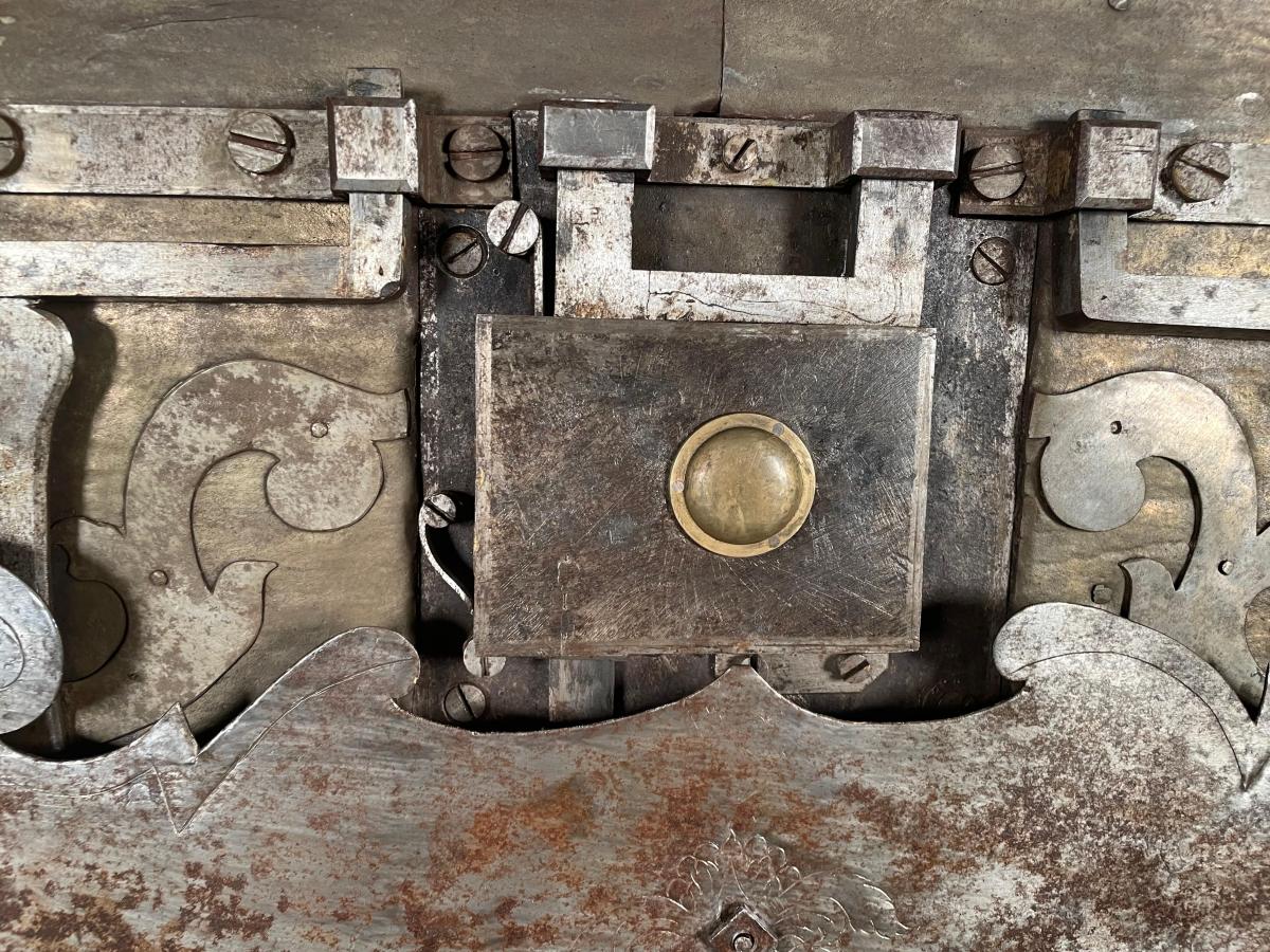 Italian Baroque Iron Strongbox