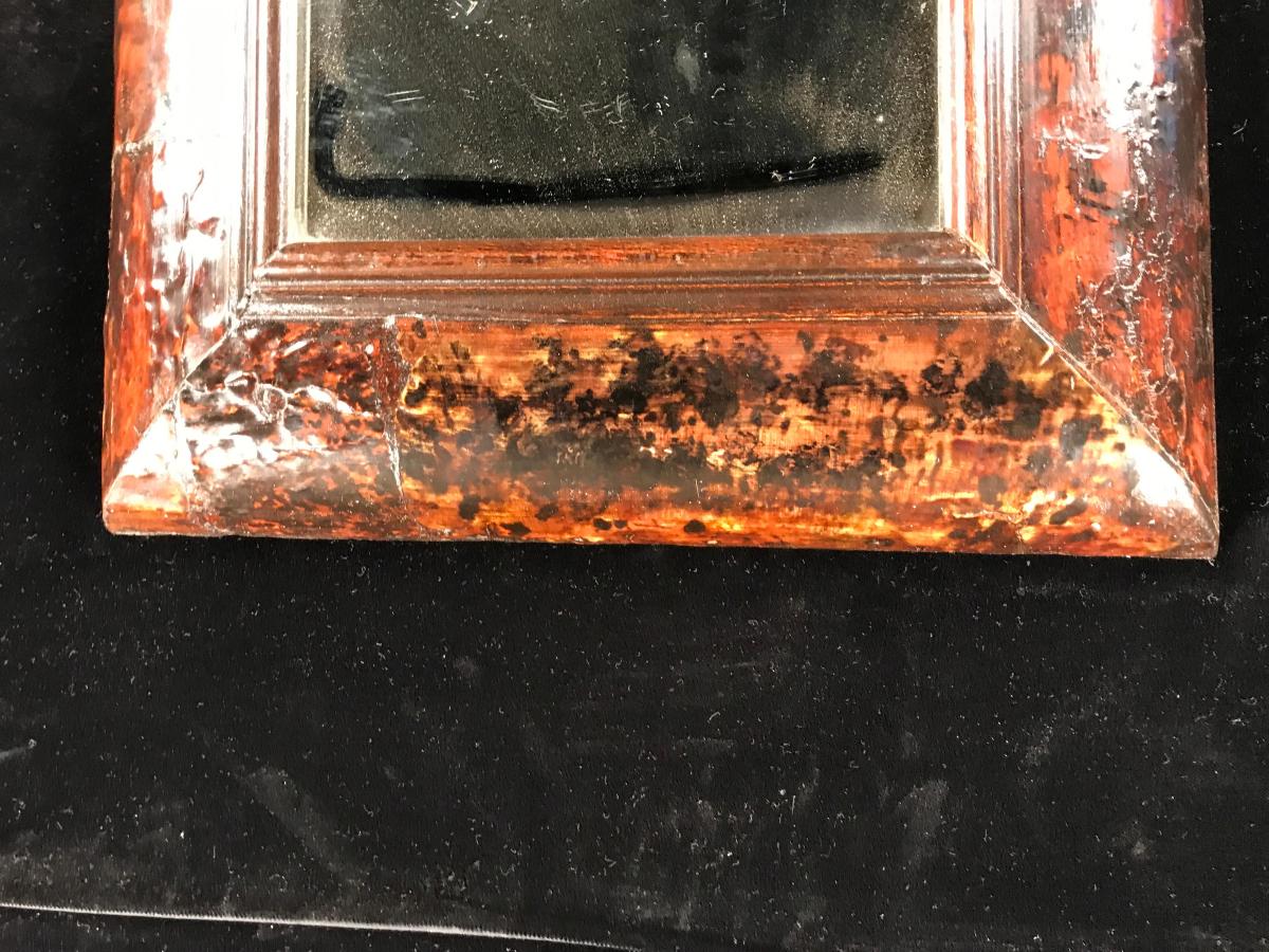 Mid 17th Century Tortoishell Cushion Framed Mirror