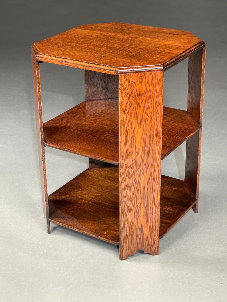 Arts and Crafts Two Tier Table Bookcase