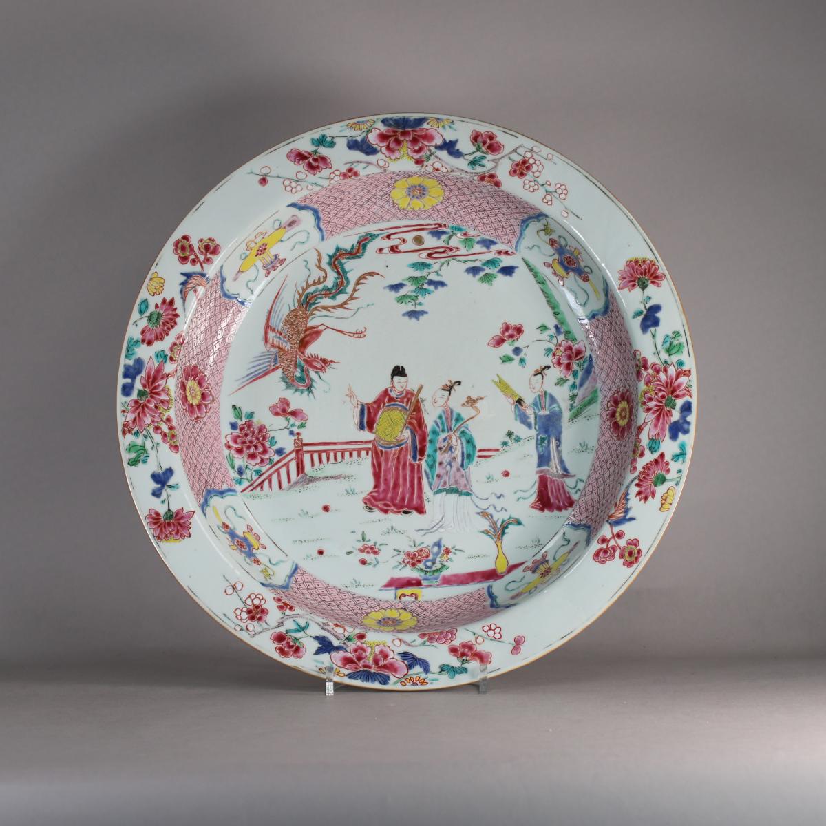 Chinese Famille Rose Charger, front of dish