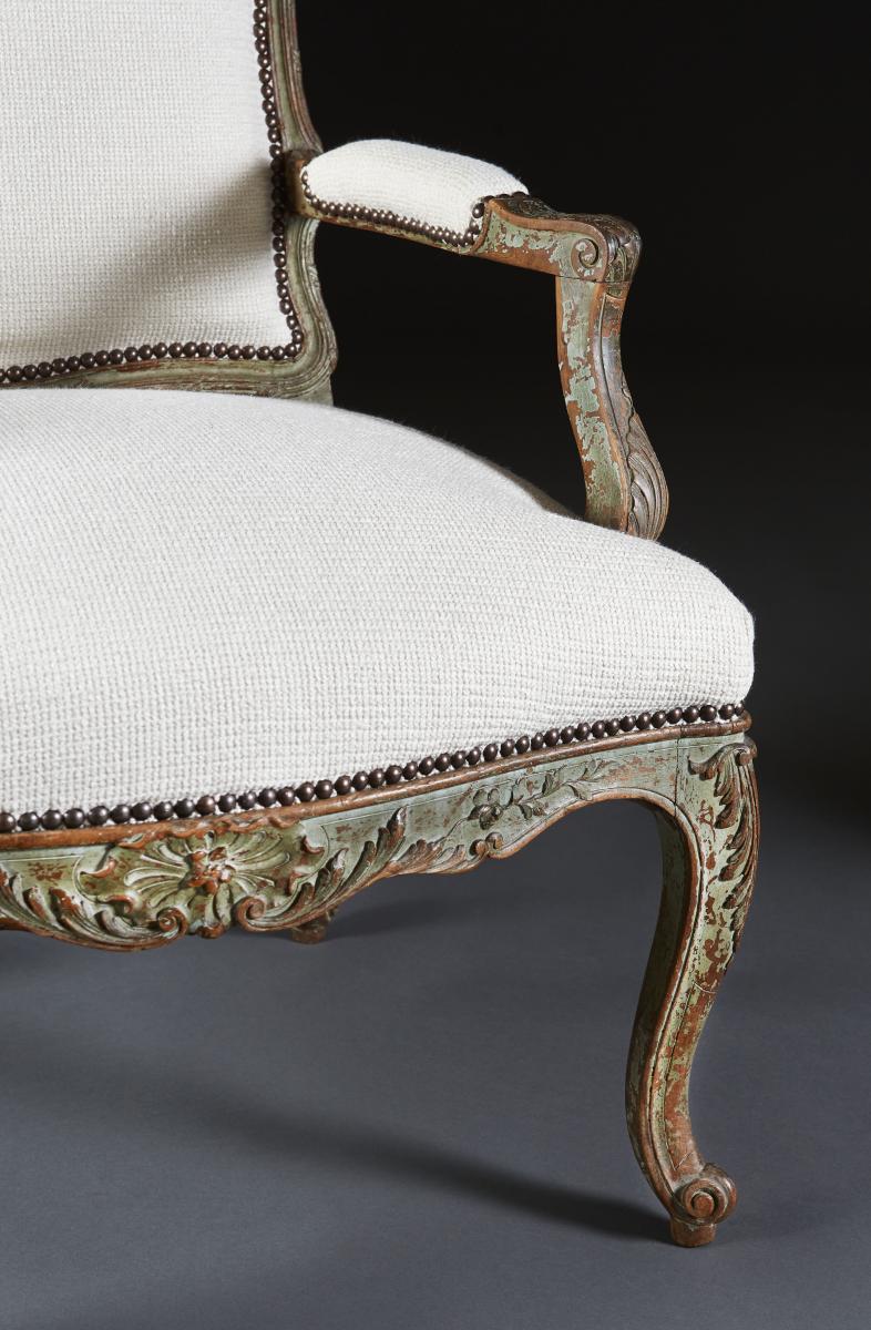 19th Century Painted Fauteuil