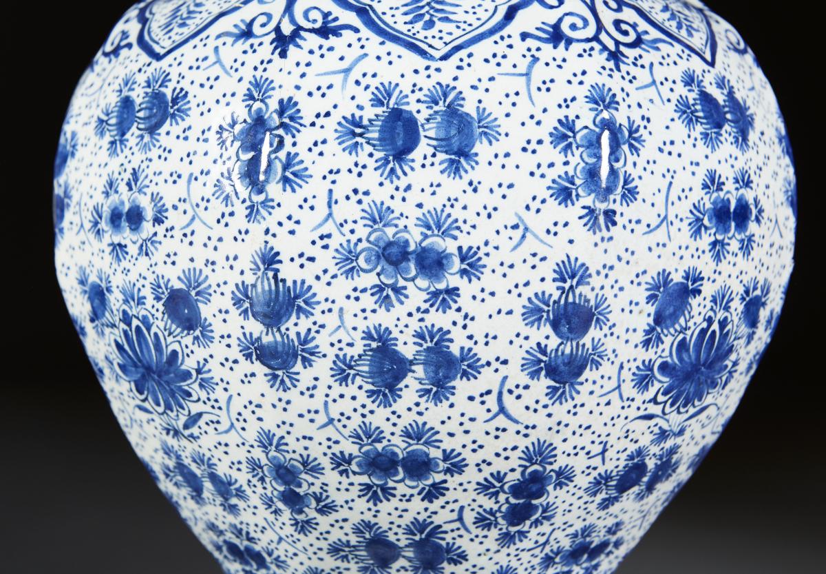 Large Blue and White Delft Vase as a Lamp