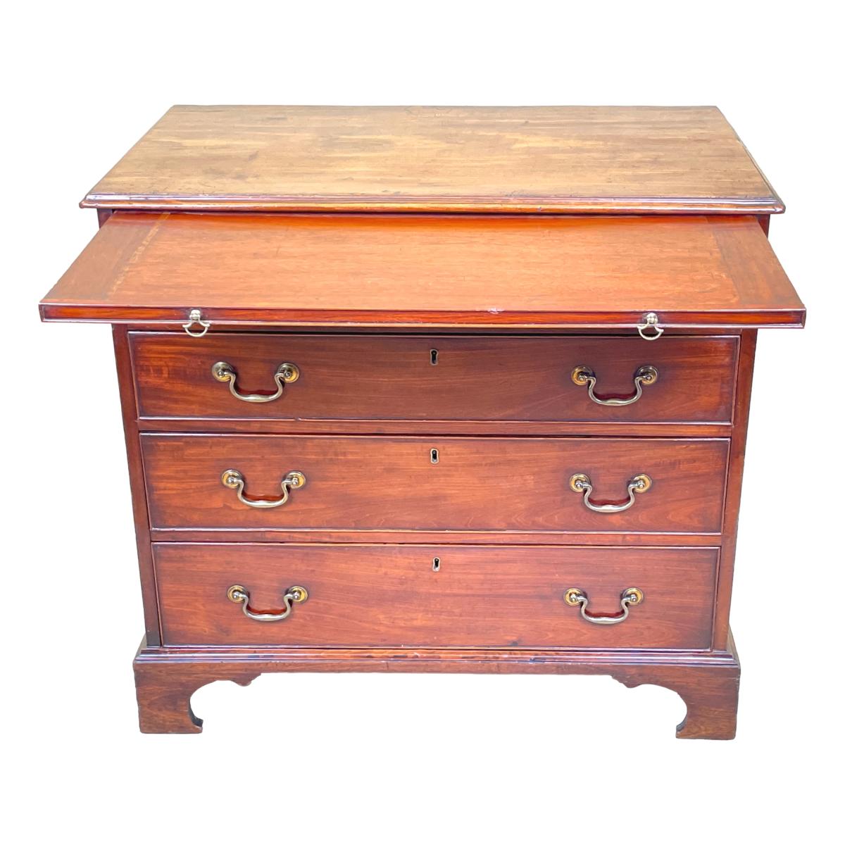 Georgian 18th Century Mahogany Chest With A Slide