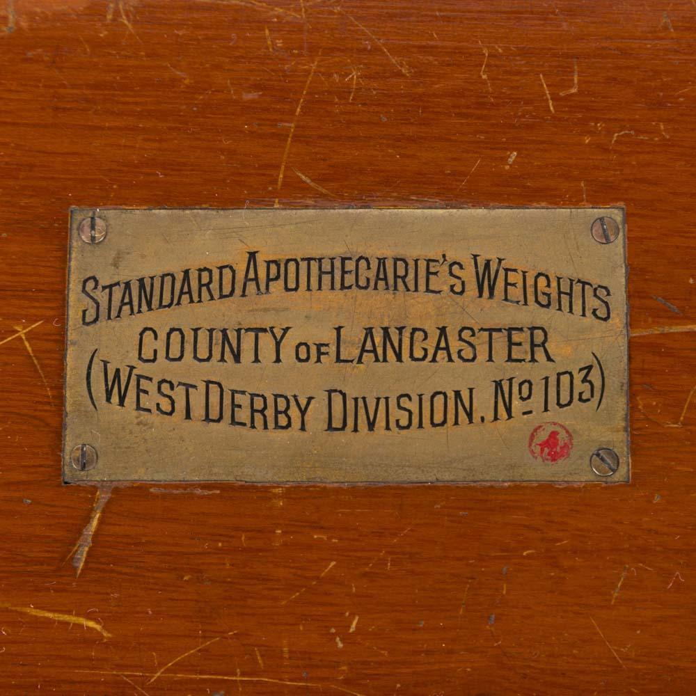 Standard Apothecarie's weights for the County of Lancashire