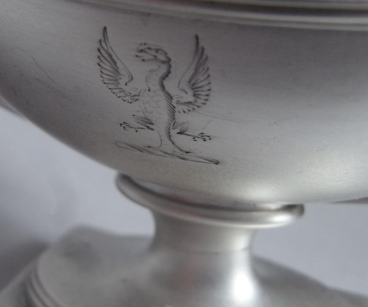 A very unusual set of four George III Salt Cellars made in London in 1799 by Peter Podio